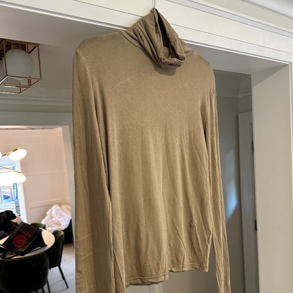 Mijeong Park Lightweight Beige Long Sleeve Roll Neck Top - Size L - Picture 4 of 12